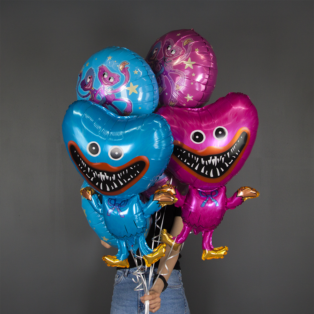 Шар (24''/61 см) Фигура, Зубастики, Зубакисси, Розовый, 1 шт.