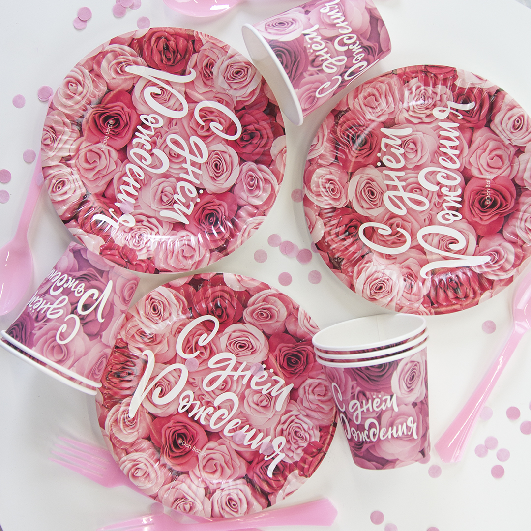 Вилки, Премиум, Розовый, 17 см, 10 шт. в упак. 