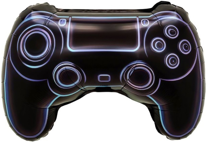 Шар (20''/51 см) Фигура, Геймпад, Черный, 1 шт. в уп.