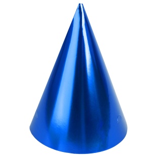 Колпаки, Королевский синий, Металлик, 16 см, 6 шт. в упак. 