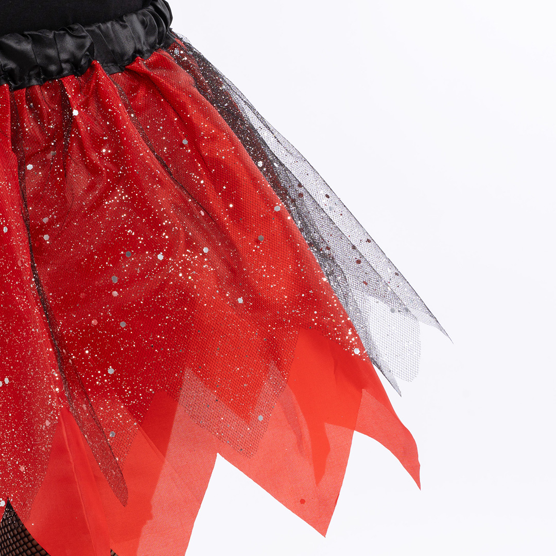 Набор (ободок и юбочка), Дьяволенок, Красный, 1 шт. 