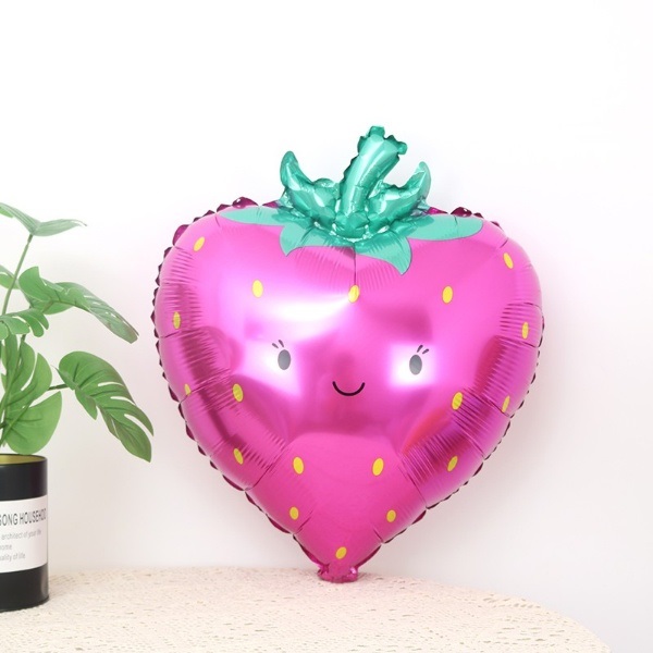 Шар (24''/61 см) Фигура, Клубника, Розовый, 1 шт.