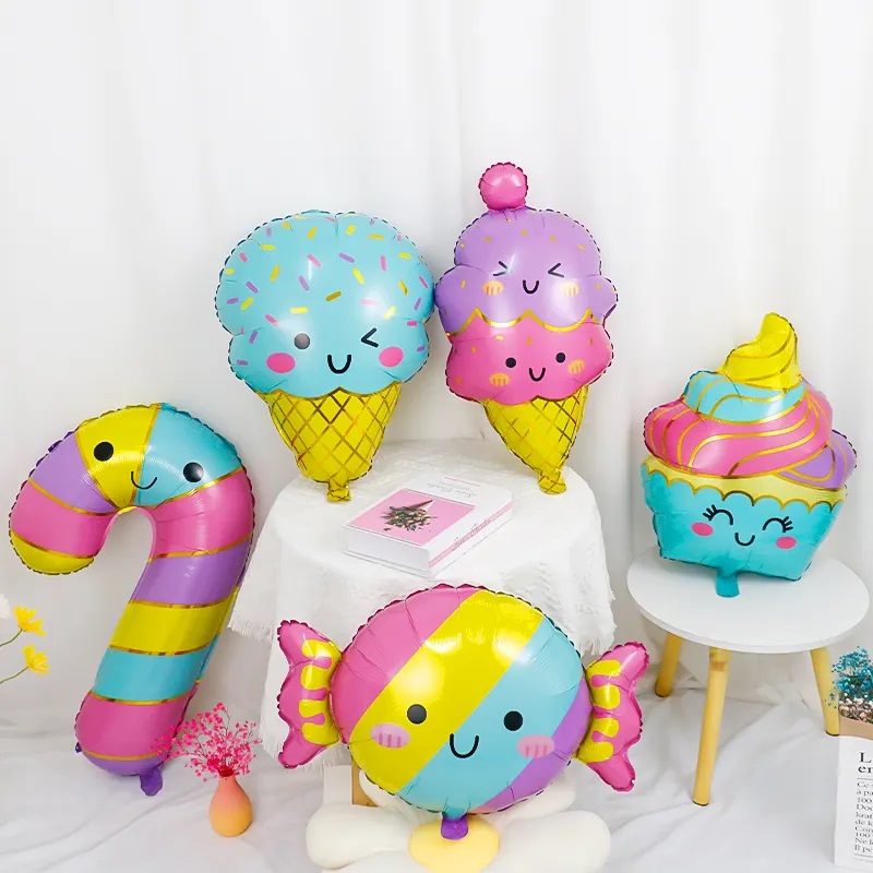 Шар (29''/74 см) Фигура, Леденец трость, Яркие полоски, 1 шт.