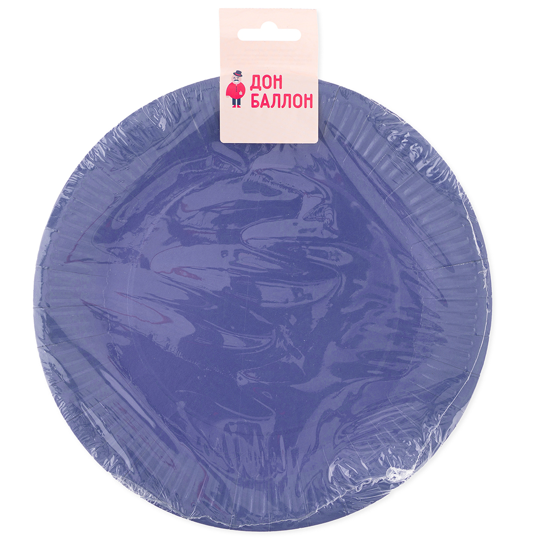 Тарелки (9''/23 см) Мастхэв, Фиолетовый, 6 шт.