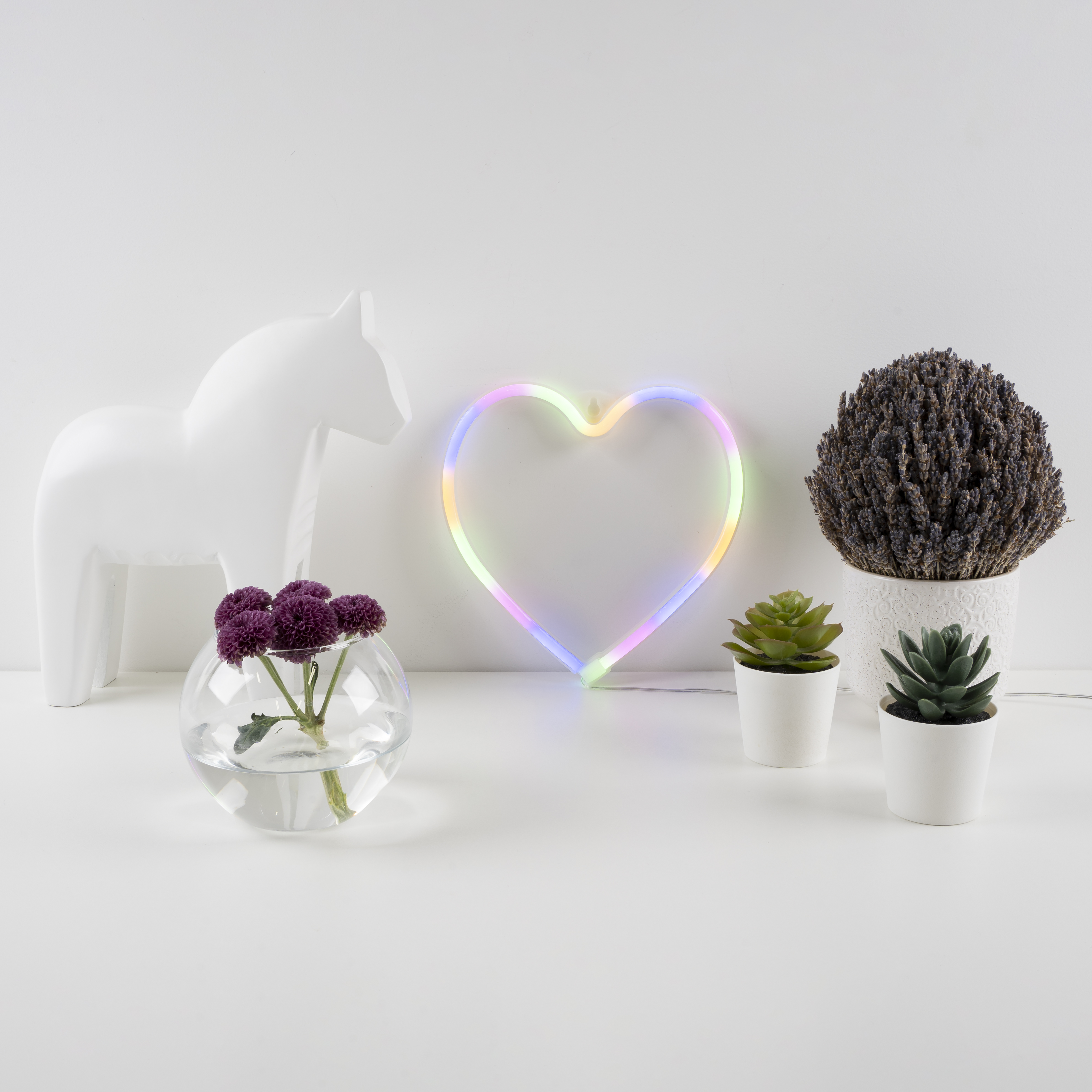 Световая фигура Сердце, 21*20 см. Разноцветный, 1 шт.
