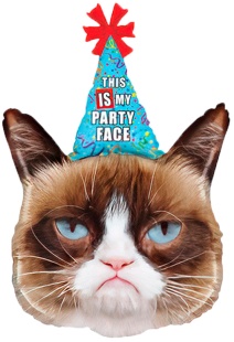 Шар (35''/89 см) Фигура, Сердитая кошка в колпаке, 1 шт. в уп.