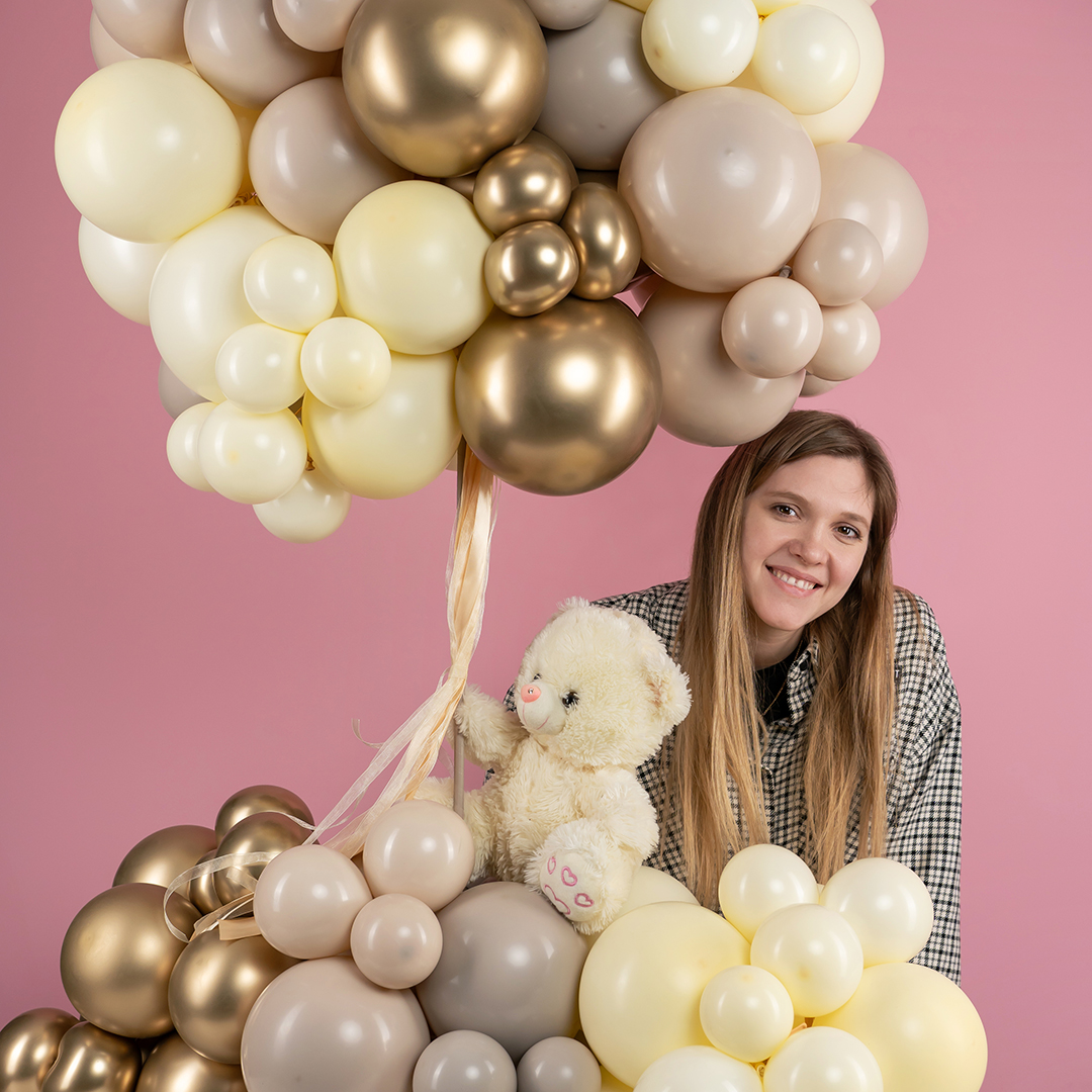 Шар (5''/13 см), Золото, хром, 50 шт.