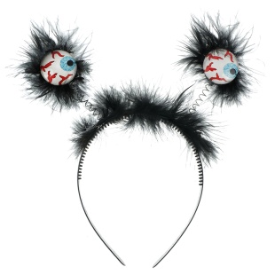 Ободок, Страшные глаза, Черный/Белый, 1 шт. 