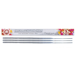 Бенгальский огонь 120 сек, Белый снег, 30 см, 3 шт.