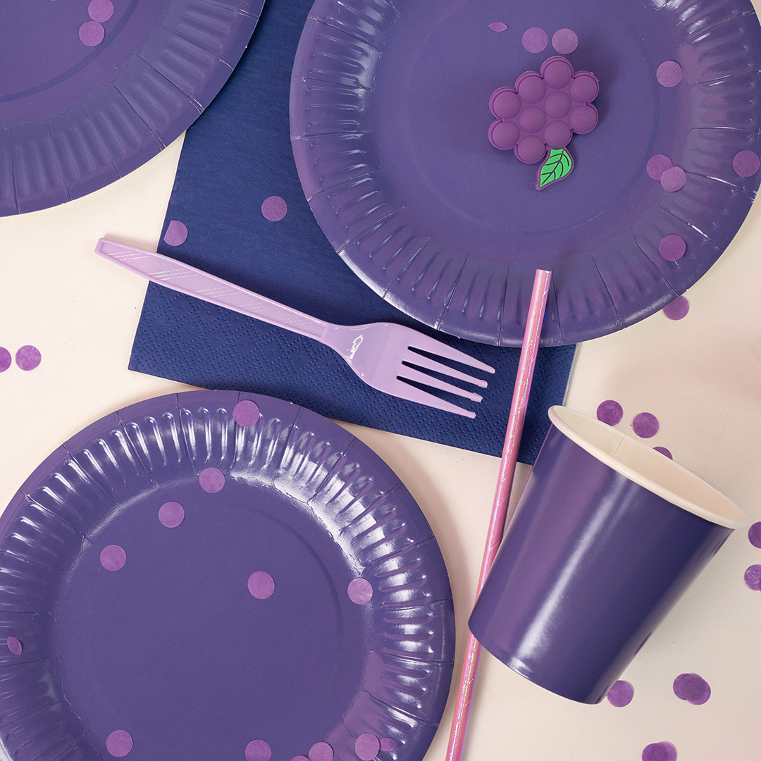 Тарелки (7''/18 см) Мастхэв, Фиолетовый, 6 шт.