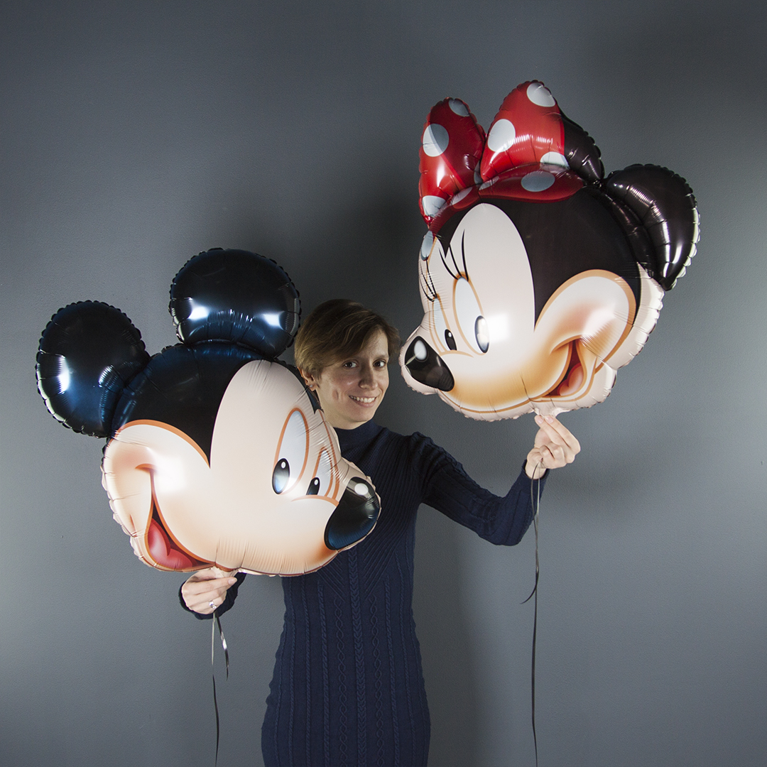 Шар (31''/79 см) Фигура, Голова, Минни Маус, 1 шт.