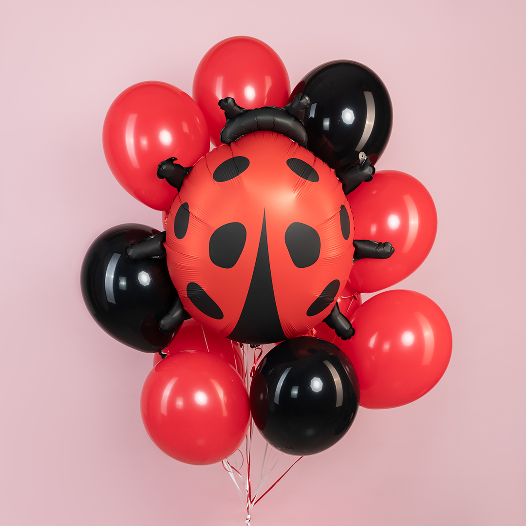 Шар (34''/86 см) Фигура, Божья коровка, Сатин, 1 шт.