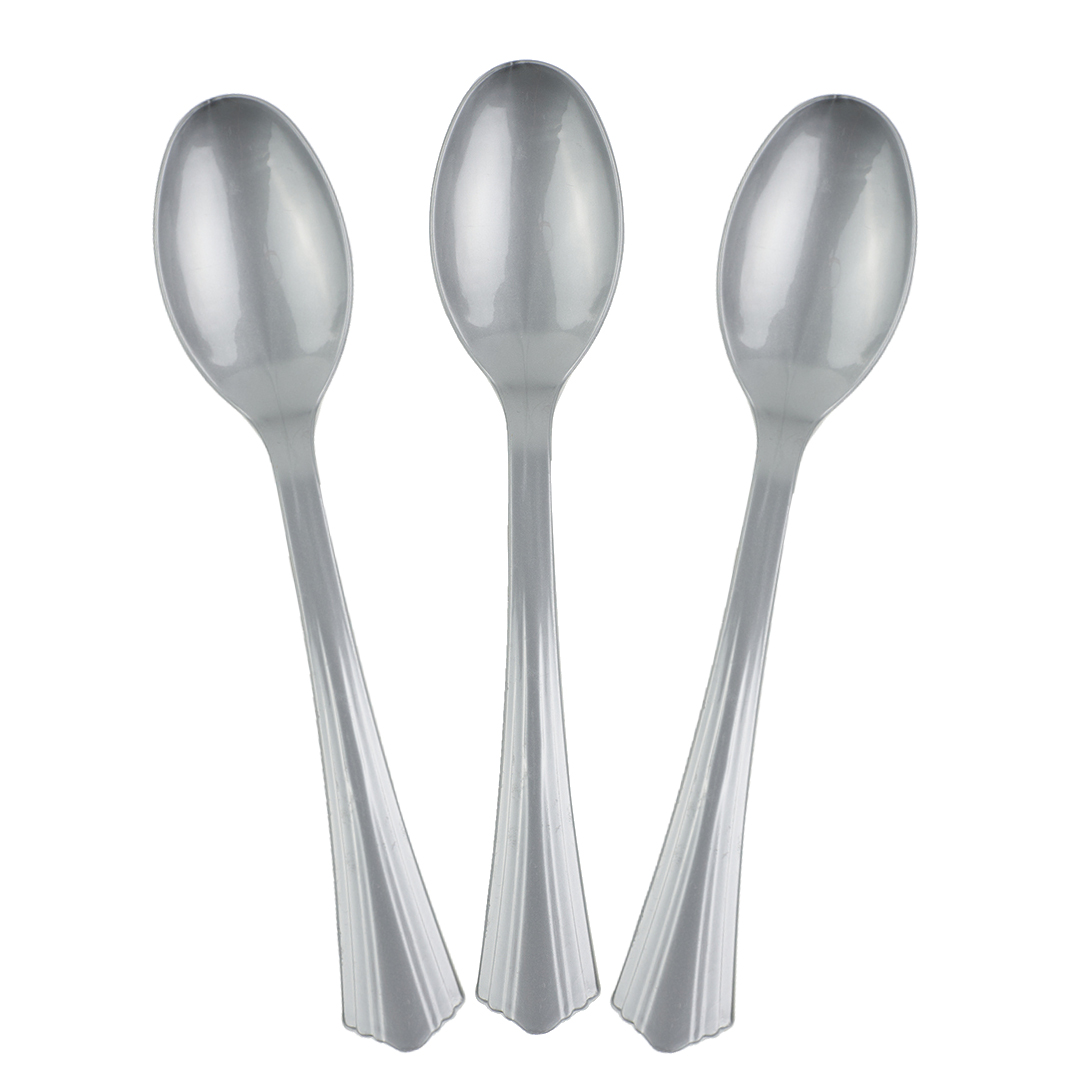 Ложки, Матовое серебро, 17 см, 10 шт. в упак. 
