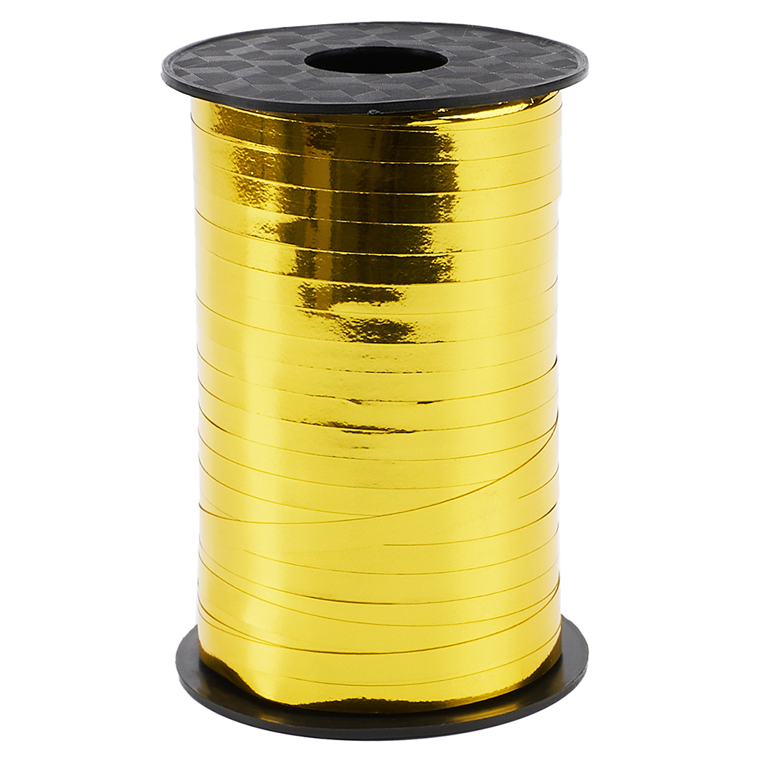 Лента полипропиленовая (0,5 см*250 м) Золото, Металлик, 1 шт.