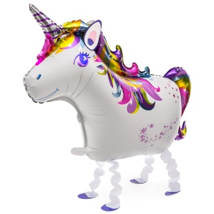 Шар 3D (35''/89 см) Ходячая Фигура, Волшебный единорог, 1 шт. в уп.