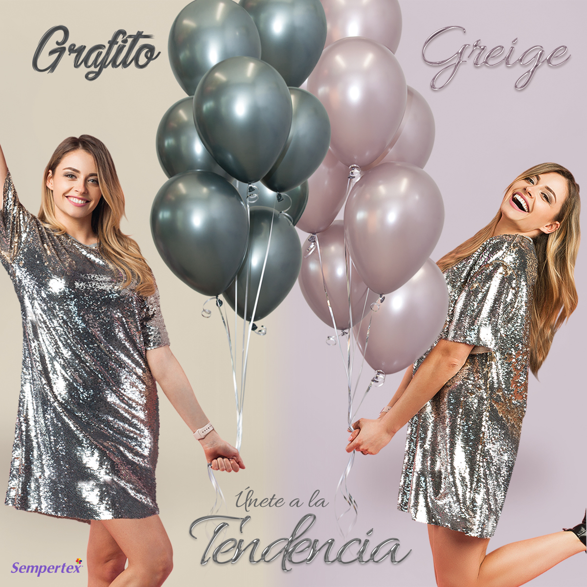 Шар (12''/30 см), Полуночный Серый (880), шелк, 12 шт.