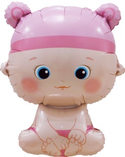 Шар (33''/84 см) Фигура, Малышка Девочка, 1 шт. в уп.