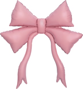 Шар (47''/119 см) Фигура, Бант (надув воздухом), Розовый, 1 шт.