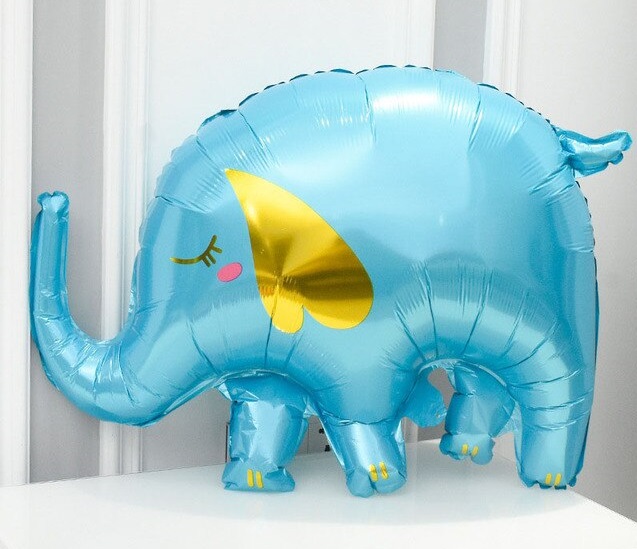 Шар (33''/84 см) Фигура, Слоник, Голубой, 1 шт.