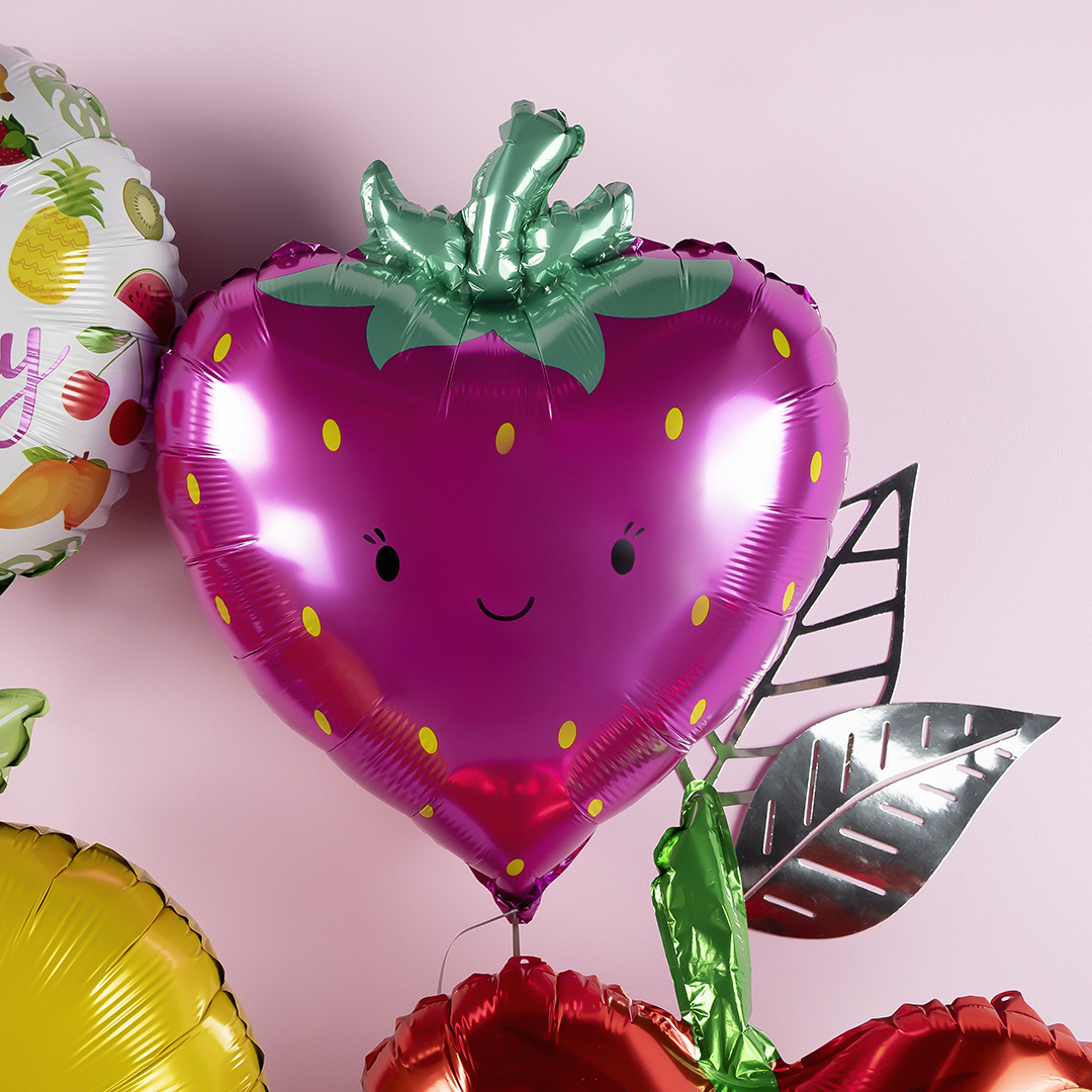 Шар (24''/61 см) Фигура, Клубника, Розовый, 1 шт.