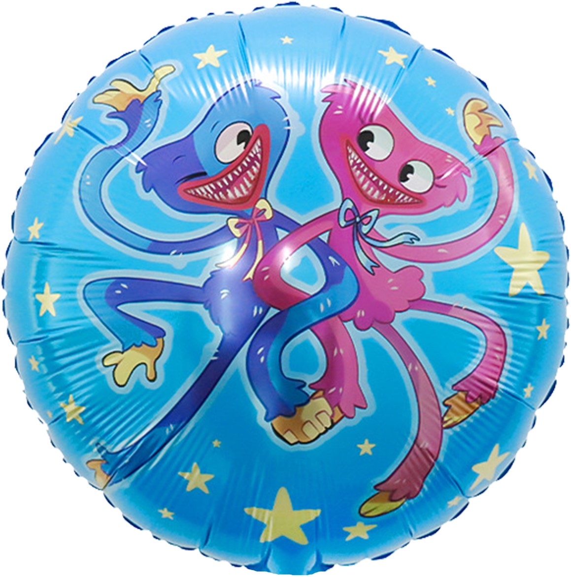 Шар (18''/46 см) Круг, Зубастики, Синий, 1 шт.