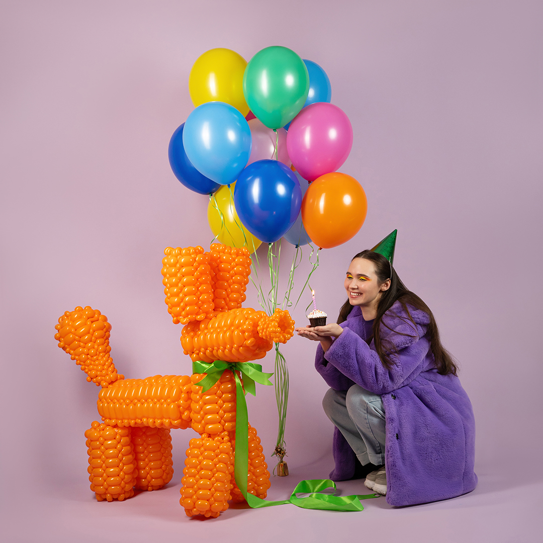 Шар (12''/30 см), Синий, пастель, 100 шт.