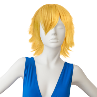 Парик карнавальный, 140 гр, Аниме (короткий), Натуральный блонд, 28 см, 1 шт. в упак. 