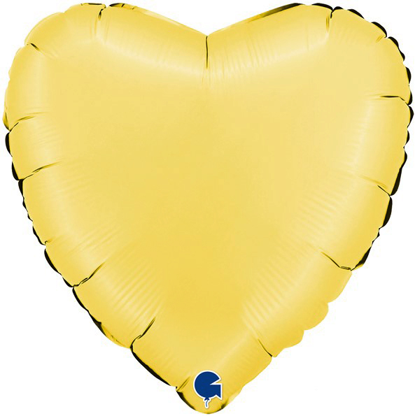 Шар (18''/46 см) Сердце, Желтый банан, Сатин, 1 шт.