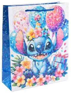 Пакет подарочный, 210гр, Любимый монстрик, Дизайн №4, Голография, 32*26*10 см, 1 шт.