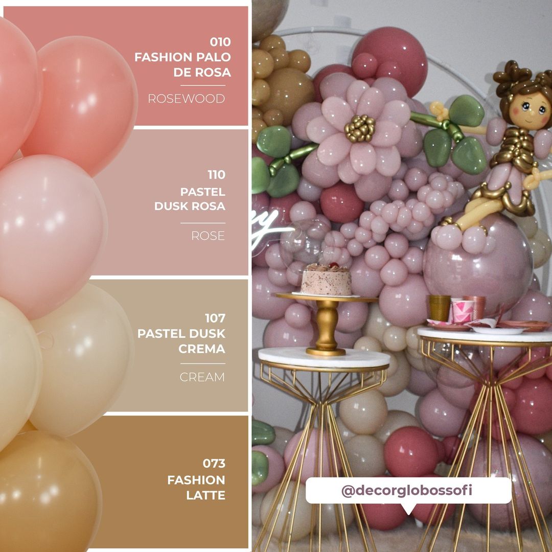 Шар (12''/30 см), Розовое дерево (010), пастель, 12 шт.