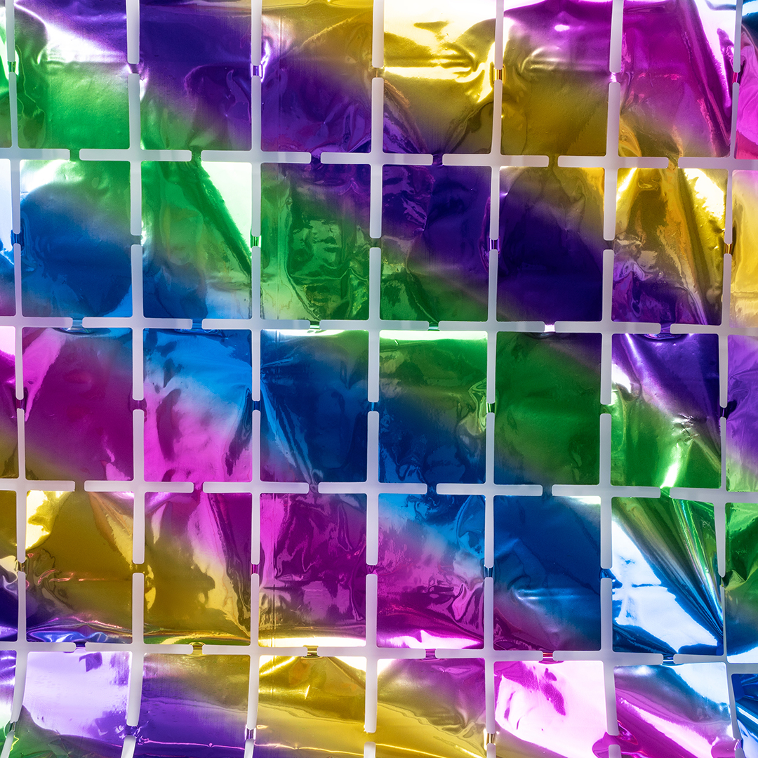 Занавес Прямоугольники, Радужный, Градиент, 100*200 см, 1 шт.