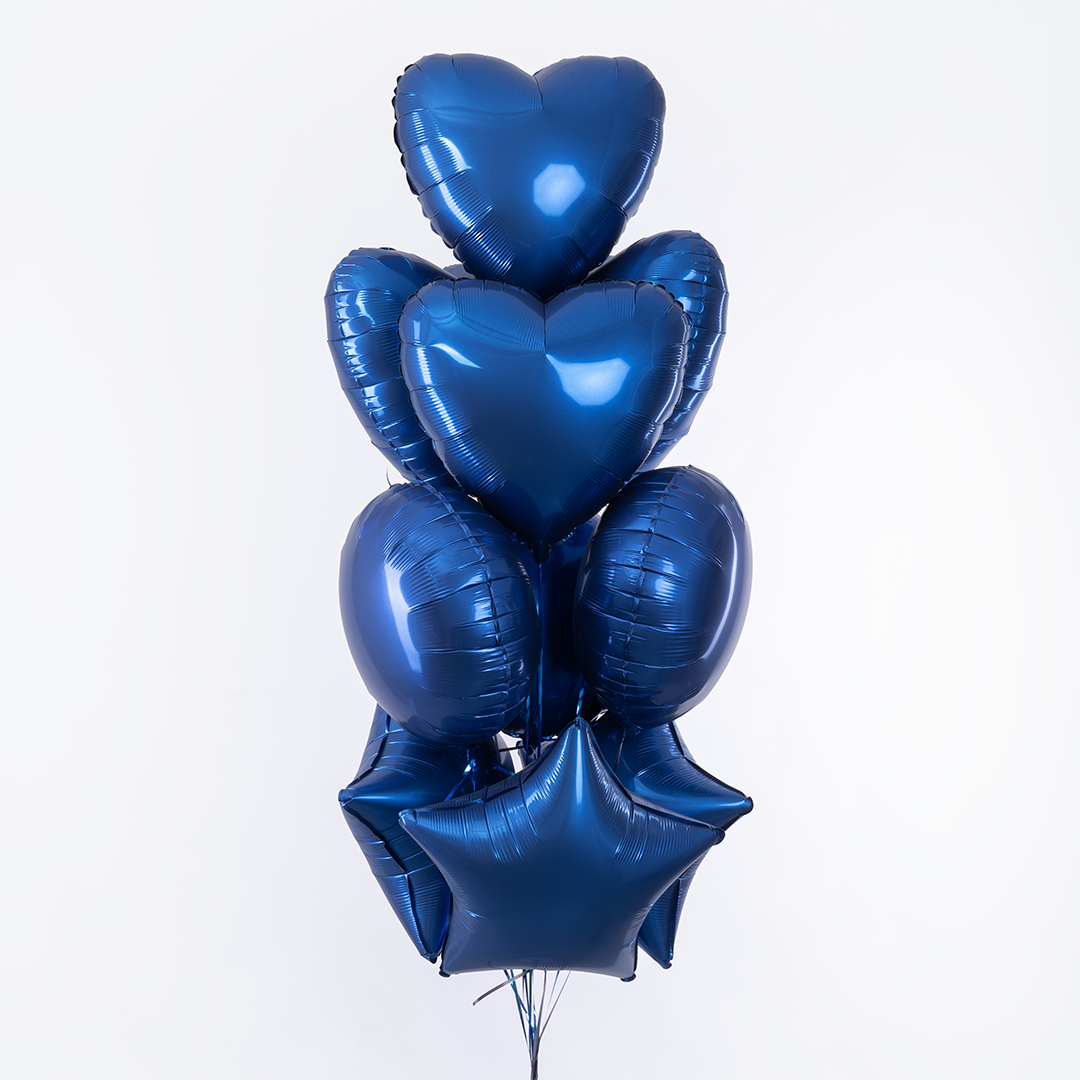 Шар (18''/46 см) Круг, Темно-синий, Сатин, 1 шт.