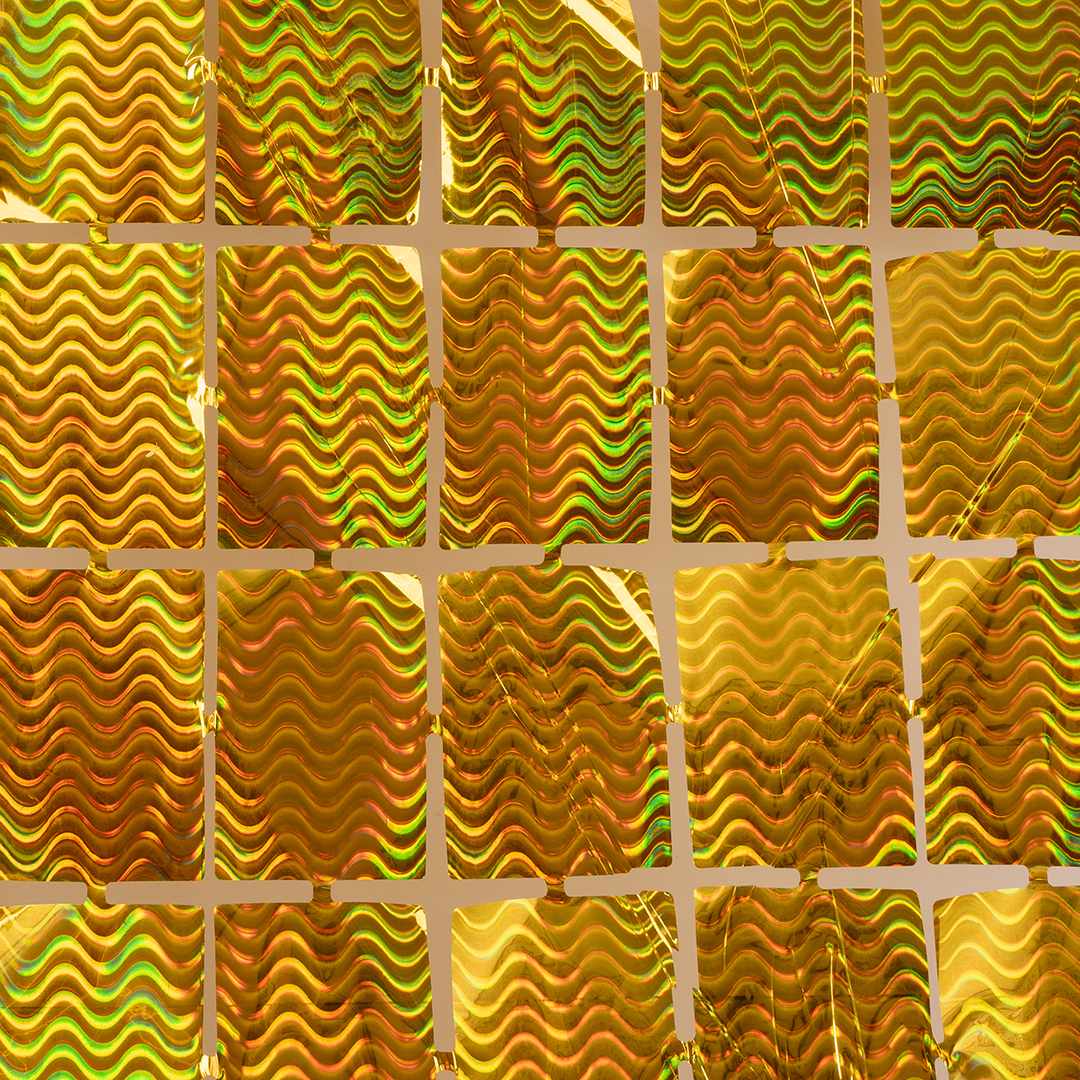 Занавес Прямоугольники, Золото, Голография, 100*200 см, 1 шт.