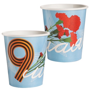 Стаканы (250 мл) 9 Мая, Голубой, 6 шт.