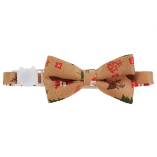 Новогодний ошейник - бант для питомца, 17-33 см, Коричневый, 1 шт. в упак. 