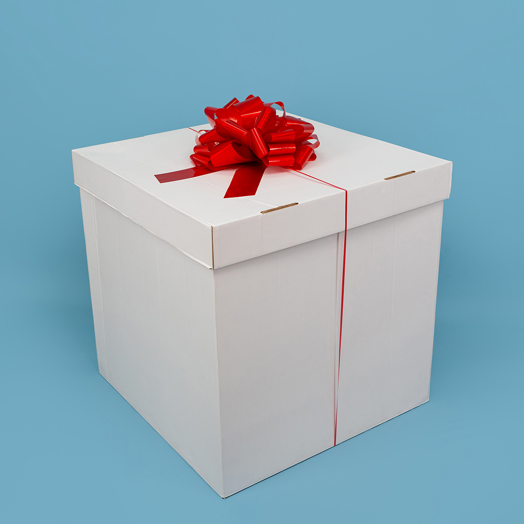 Бант Шар, Красный, Лаковый, 36 см, 1 шт. в упак. 