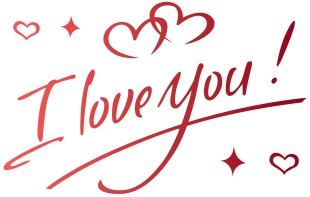 Наклейка I Love You!, 19,5*27 см, Красный, Металлик, 1 шт.