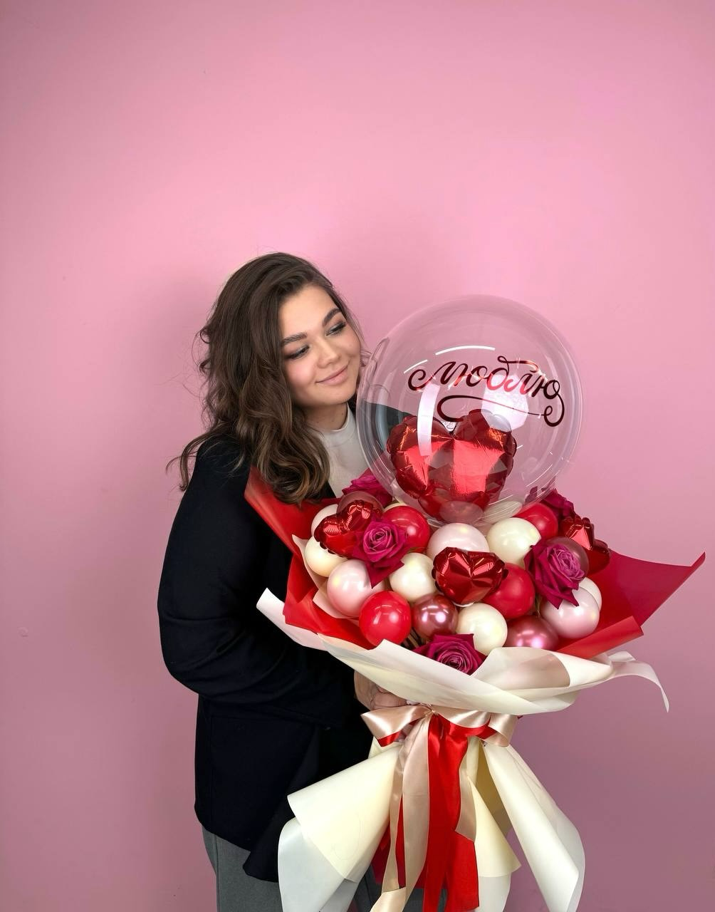 Наклейка Я тебя люблю, 20*30 см, Красный, Металлик, 1 шт.