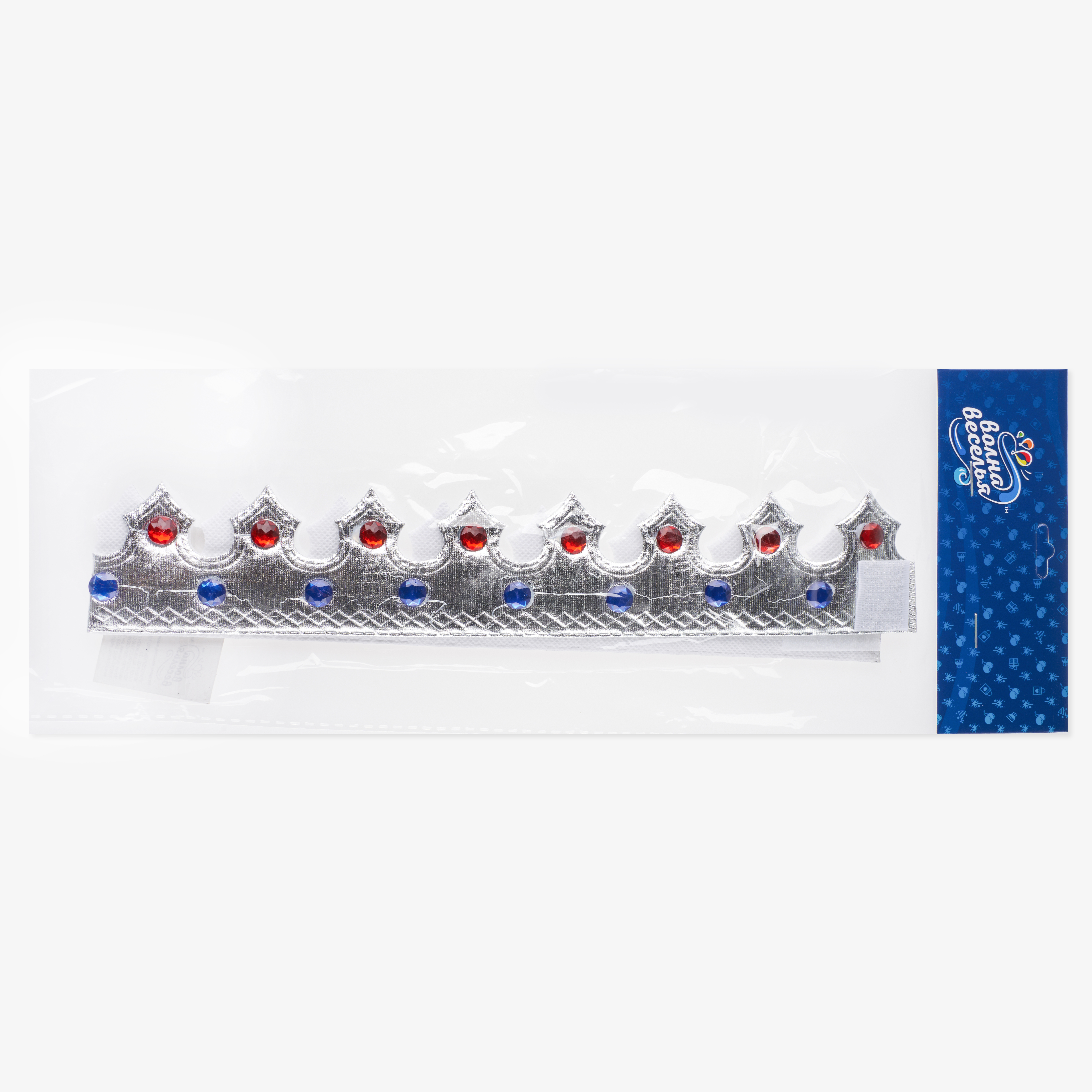 Корона тканевая, Принц, Серебро, 1 шт. 