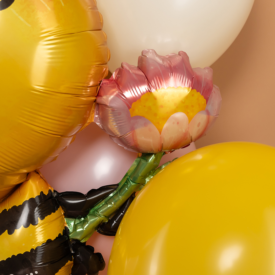 Шар (32''/81 см) Фигура, Пчелка с цветком, 1 шт.