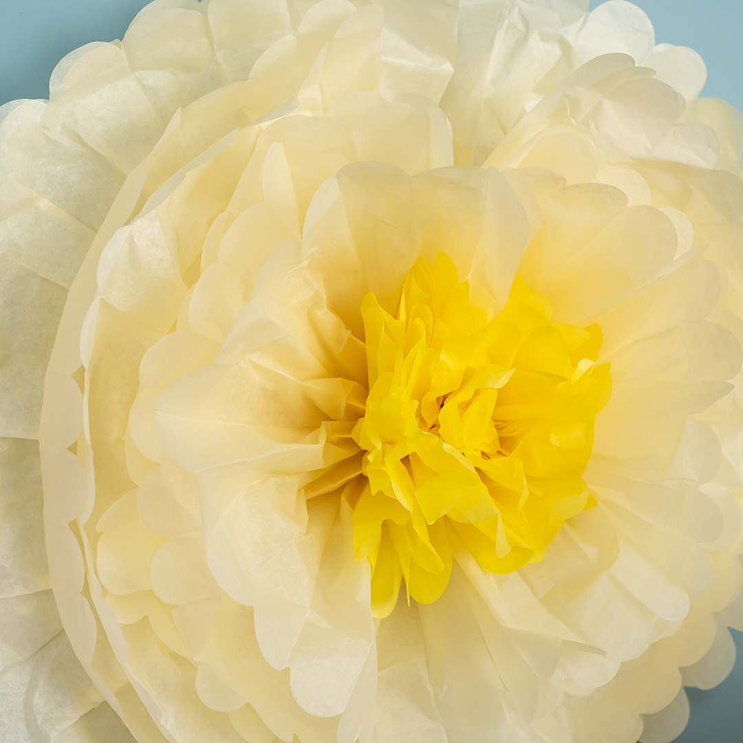 Цветок, Слоновая кость/Желтый (20''/51 см) 1 шт.