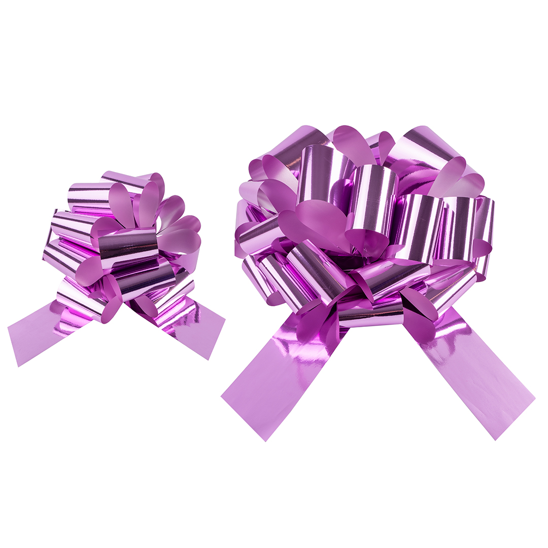 Бант Шар, Розовый, Металлик, 36 см, 1 шт. в упак. 