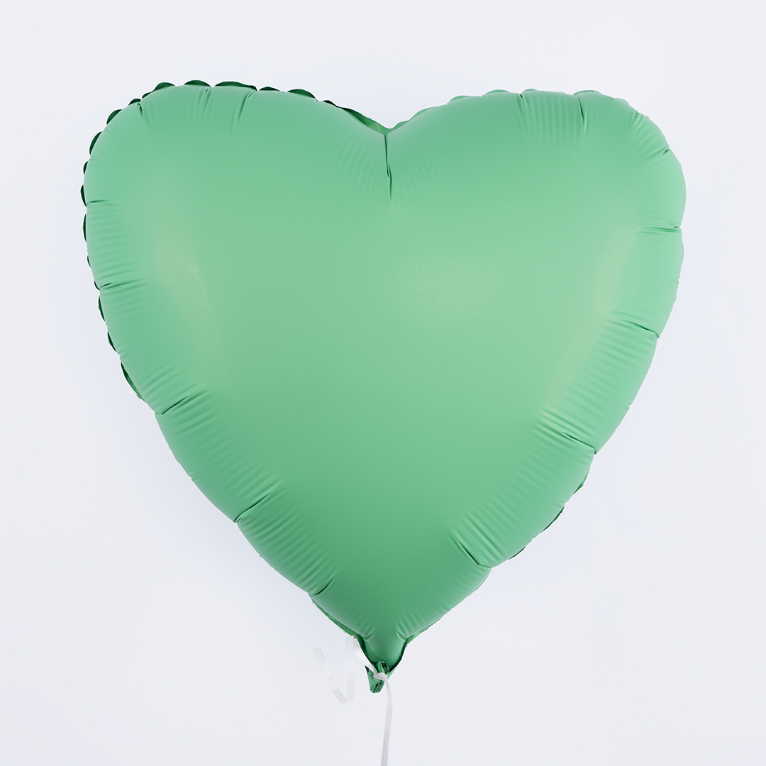 Шар (18''/46 см) Сердце, Мятный, Матовый, 1 шт.