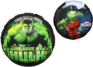 Шар (18''/46 см) Круг, Герои Защитники, Дизайн №4, 1 шт. в уп. (цв.этик.)
