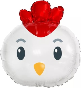 Шар (28''/71 см) Фигура, Голова, Милый Цыпленок, 1 шт.