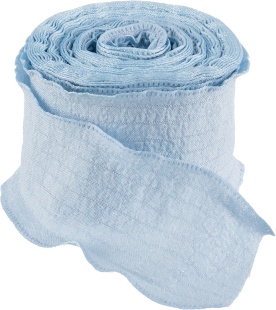 Лента тканевая (4 см*9,14 м) Нежная волна, Голубой, 1 шт.