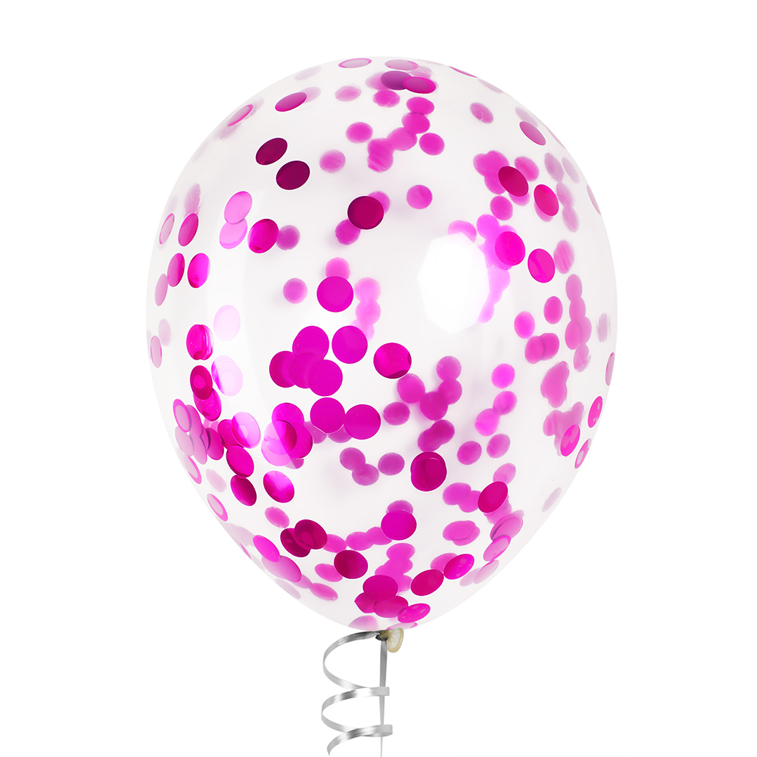 Конфетти фольга Круг, Фуксия, Хром, 2 см, 50 г.