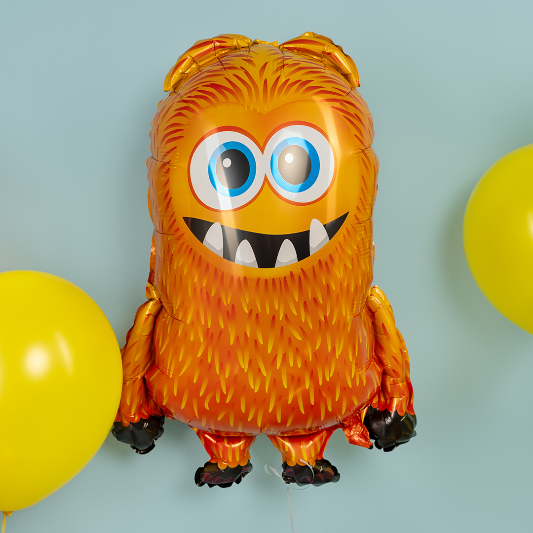 Шар (29''/74 см) Фигура, Монстрик, Оранжевый, 1 шт.