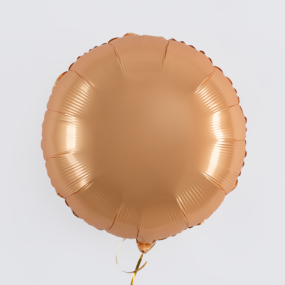 Шар (18''/46 см) Круг, Персик, Сатин, 1 шт.