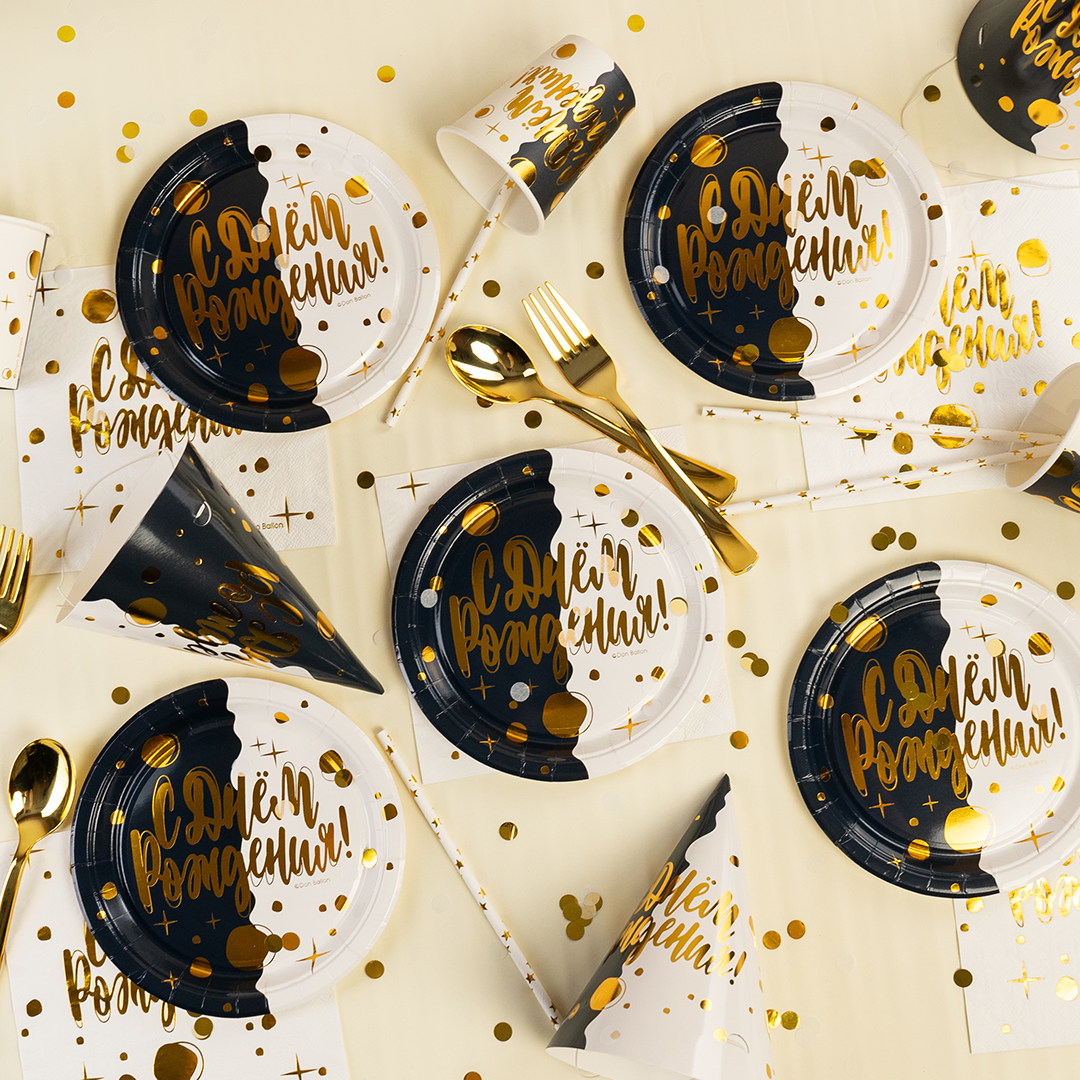 Сервировочные салфетки, День и Ночь, Металлик, 33*33 см, 6 шт.